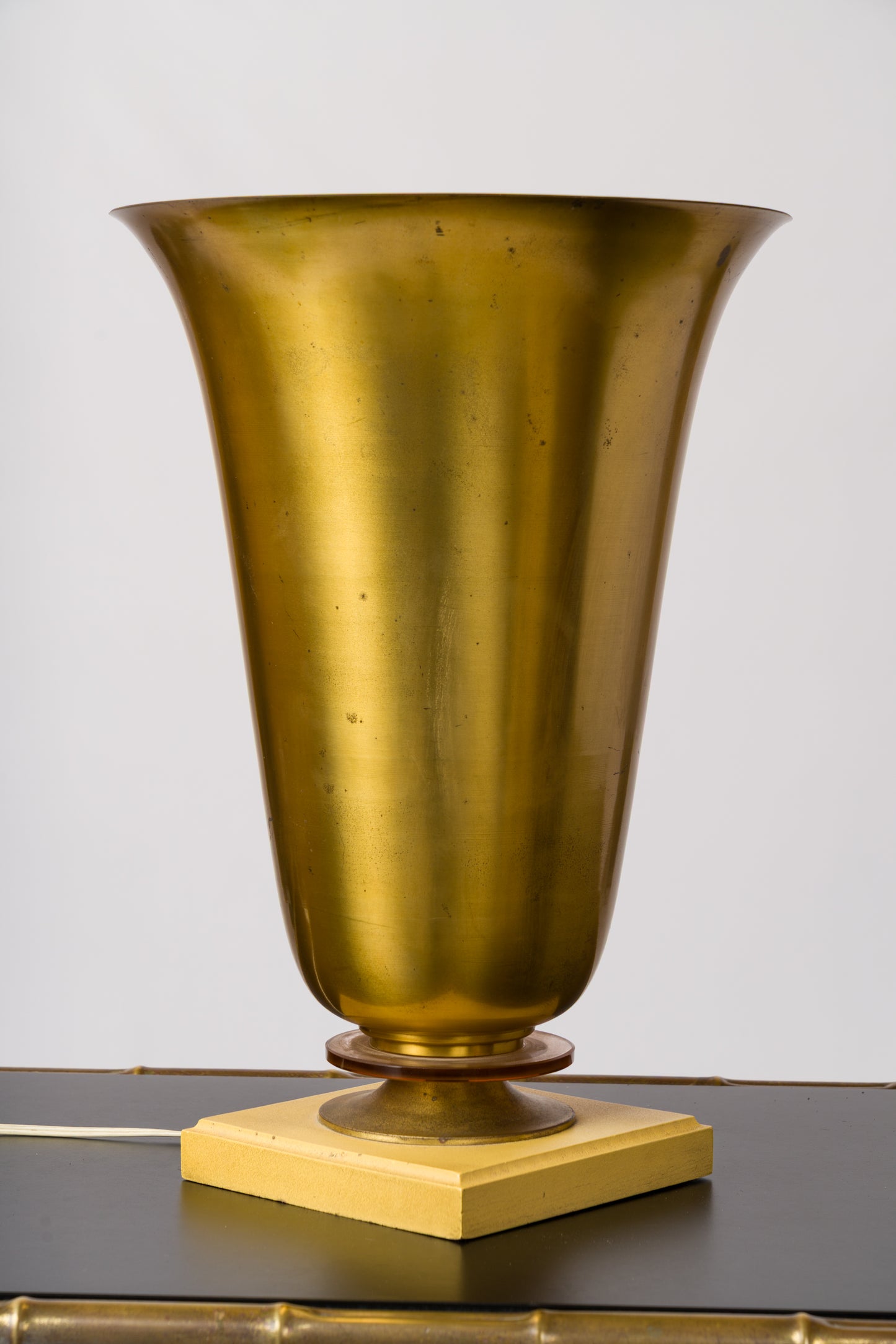 Art Deco Brass Uplighter - France 1930's