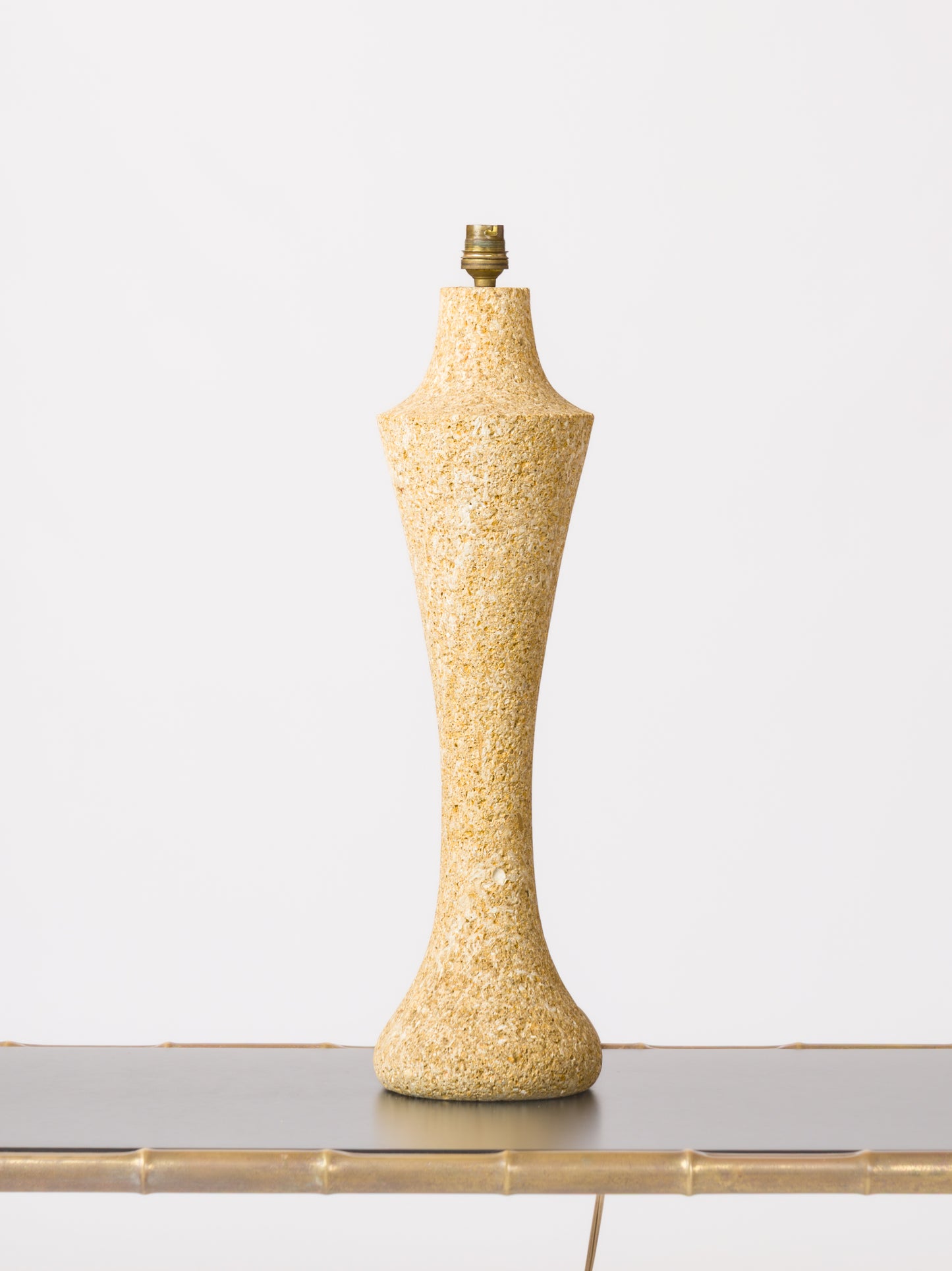 Baluster-Shaped Gard Stone Table Lamp - France 1970's