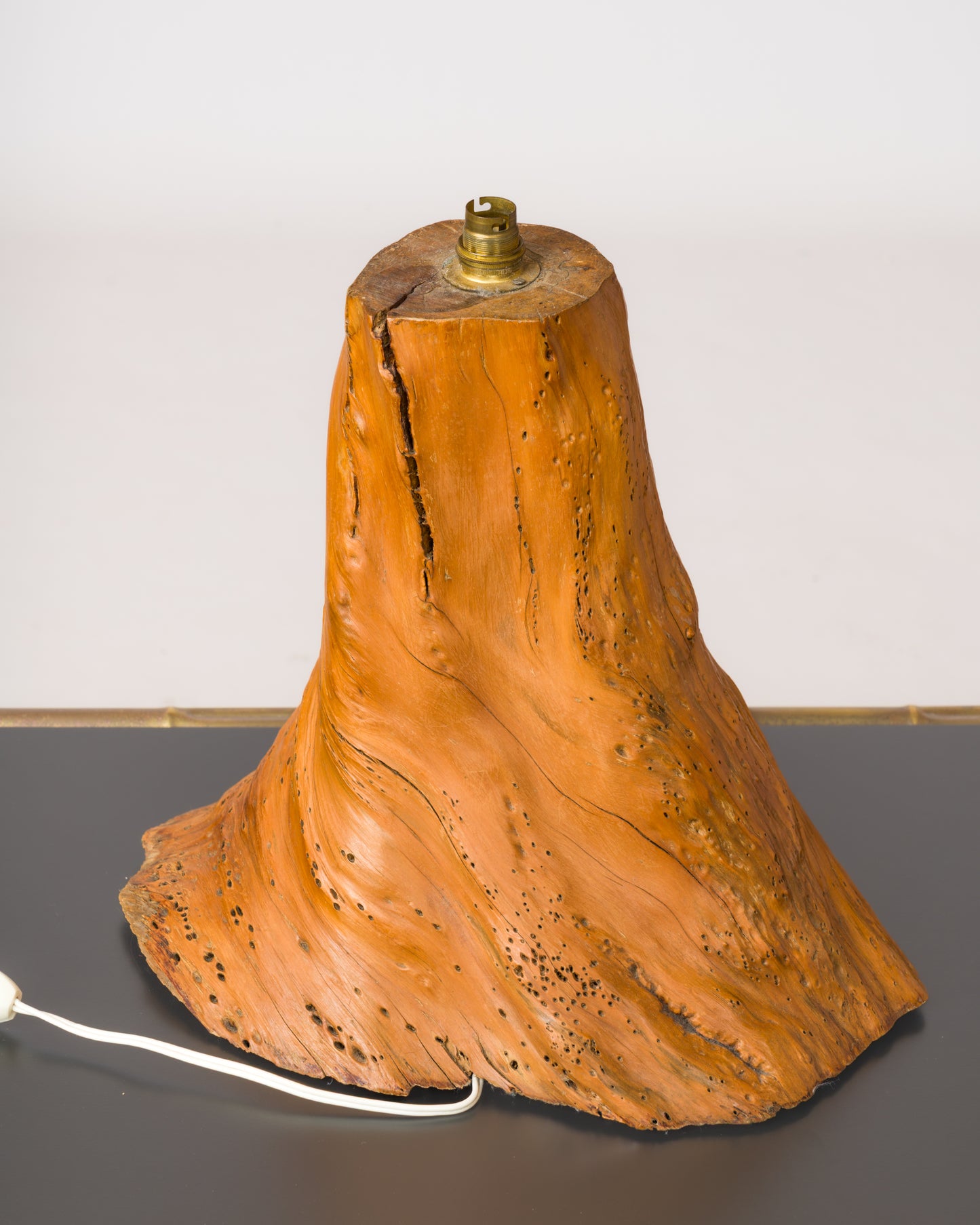 Brutalist Tree Trunk Lamp - France 1970s