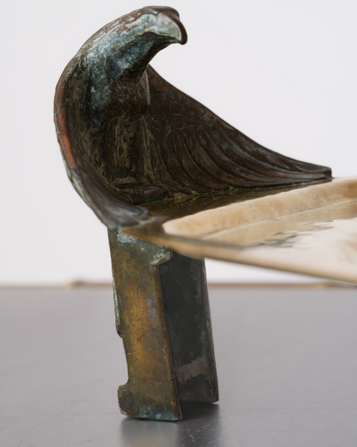 Tripod Brass Presentation Dish Featuring Eagle shaped Feet - Germany 1900's