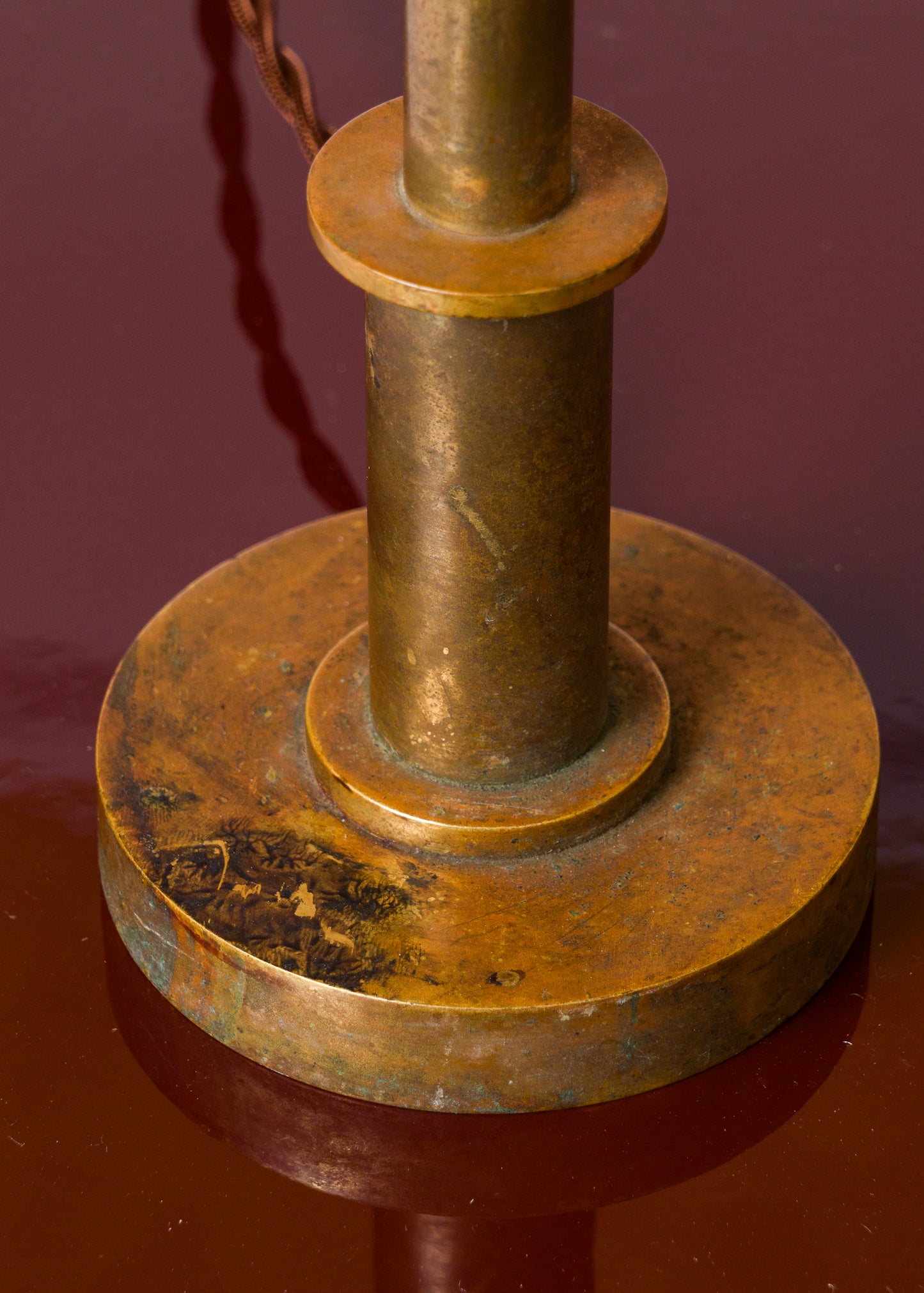Patinated Bronze Art Deco Table Lamps – Bauhaus Inspiration – France 1930's