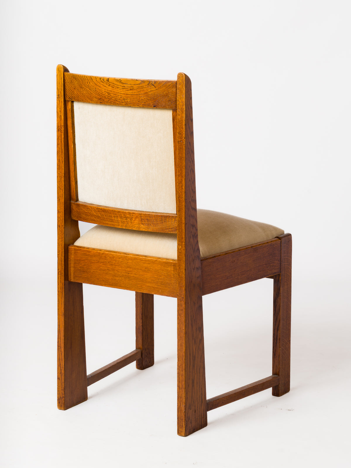 Single Solid Oak Dutch Art Deco Chair 1940's