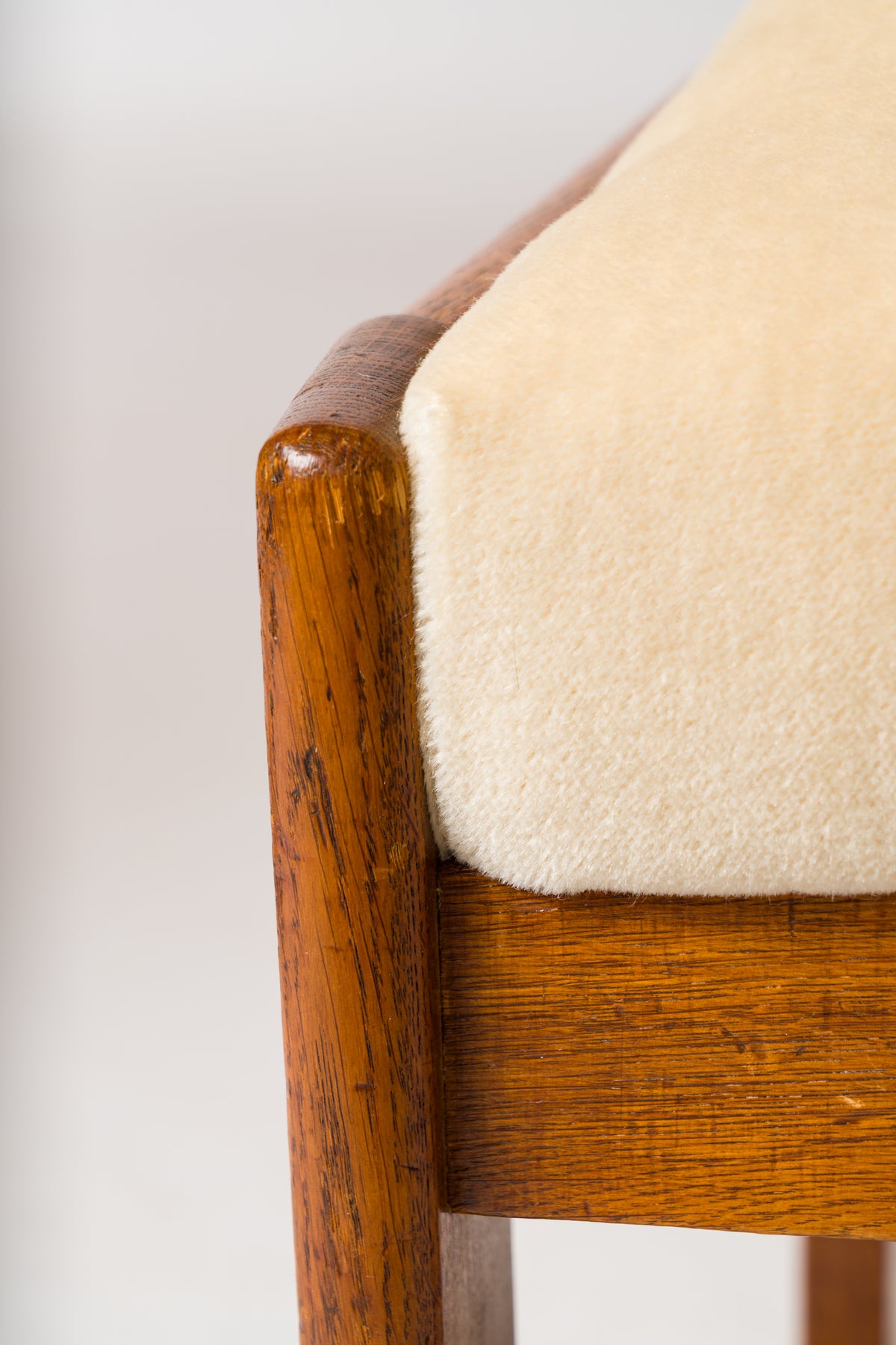 Single Solid Oak Dutch Art Deco Chair att. Pander - Netherlands 1940's
