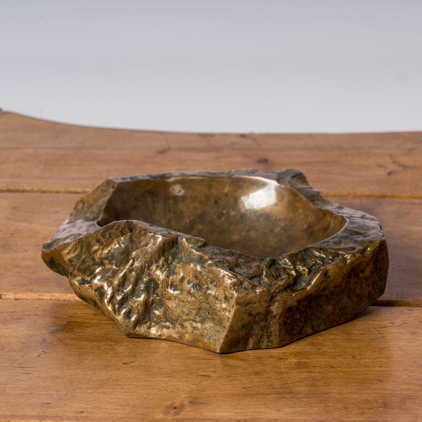 Decorative Solid Bronze Rock Shaped Vide Poche by Monique Gerber - France 1970s