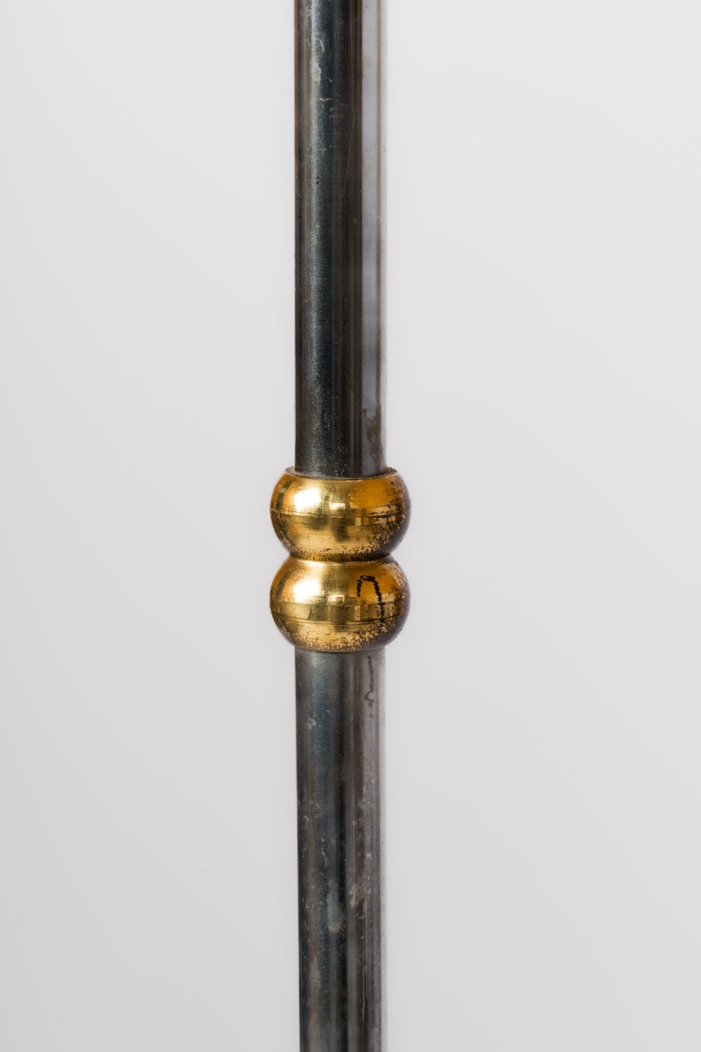 Tripod Brass & Gunmetal Adjustable Floor Lamp - France 1970's