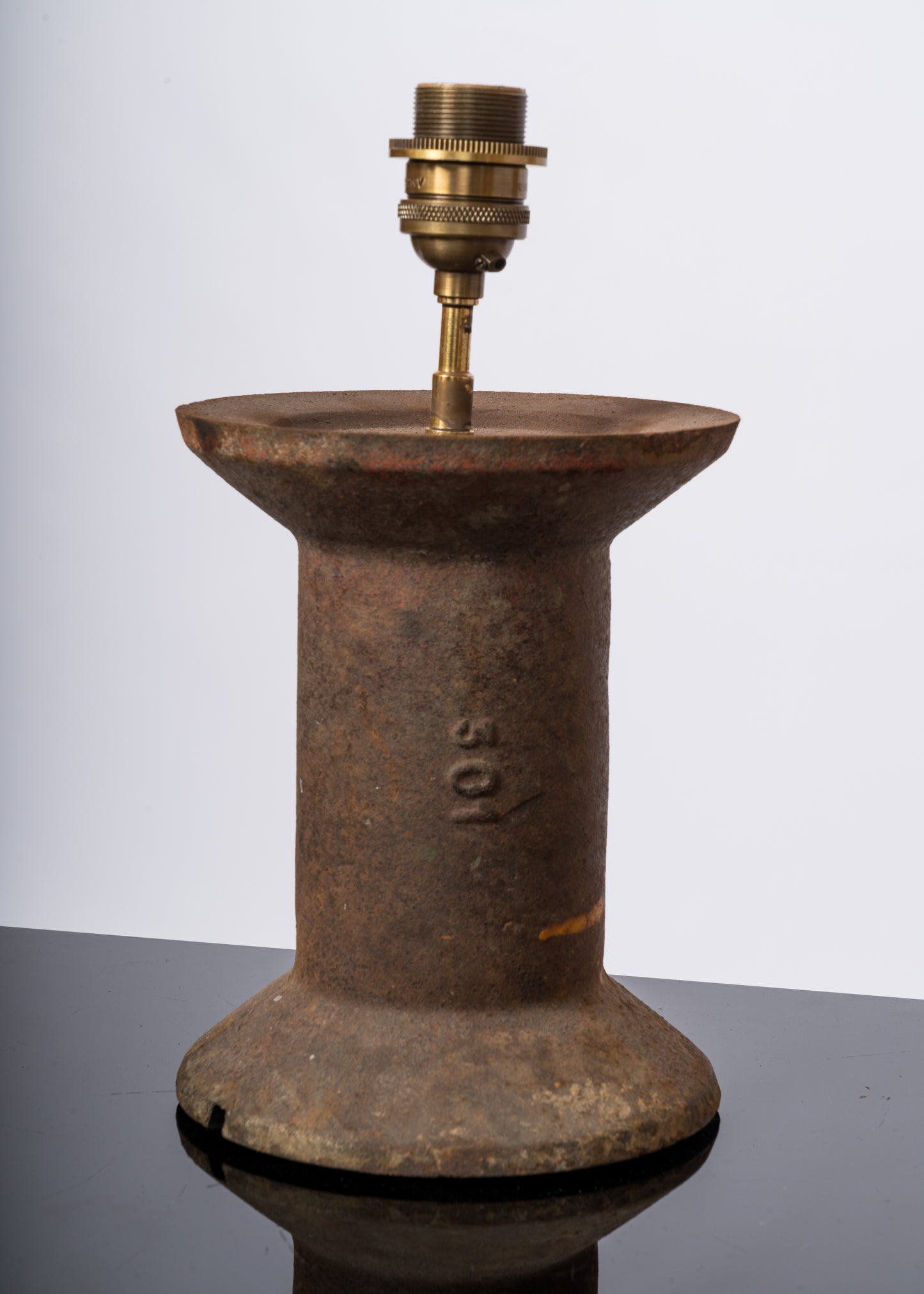 Solid Industrial Cast Iron "Bobine" Table Lamps - France 1970's