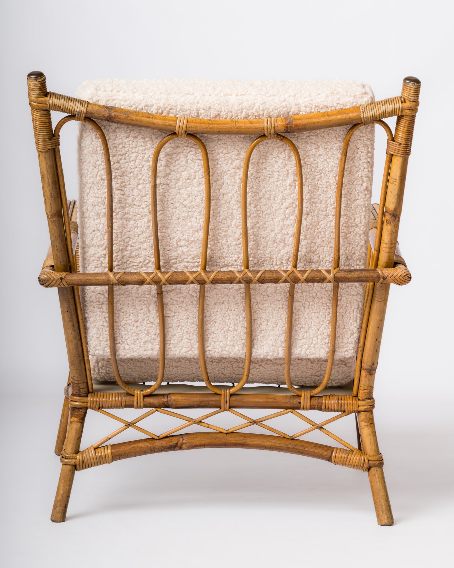 Single Rattan Armchair in the style of Louis Sognot - France 1960's