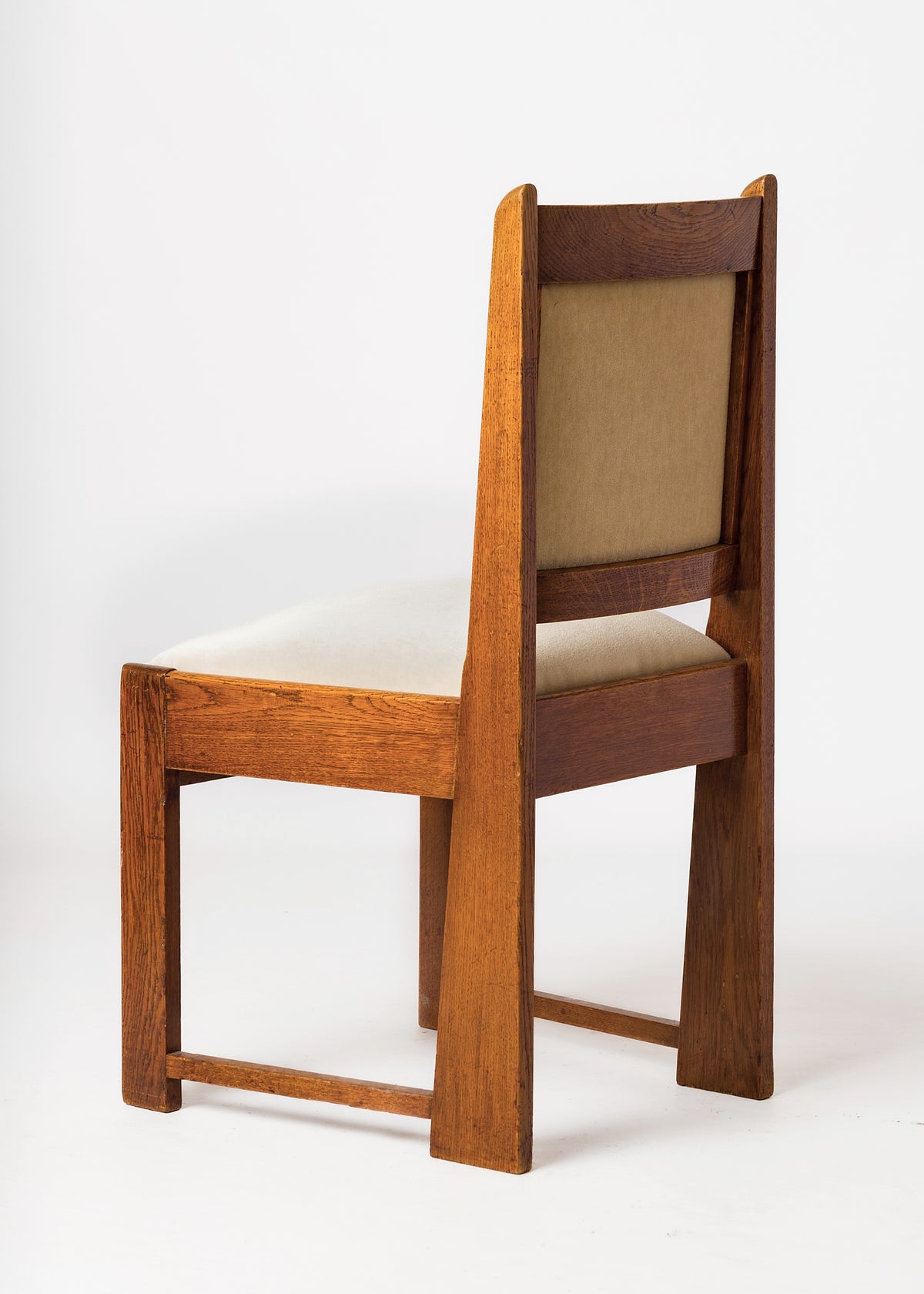 Single Solid Oak Dutch Art Deco Chair 1940's